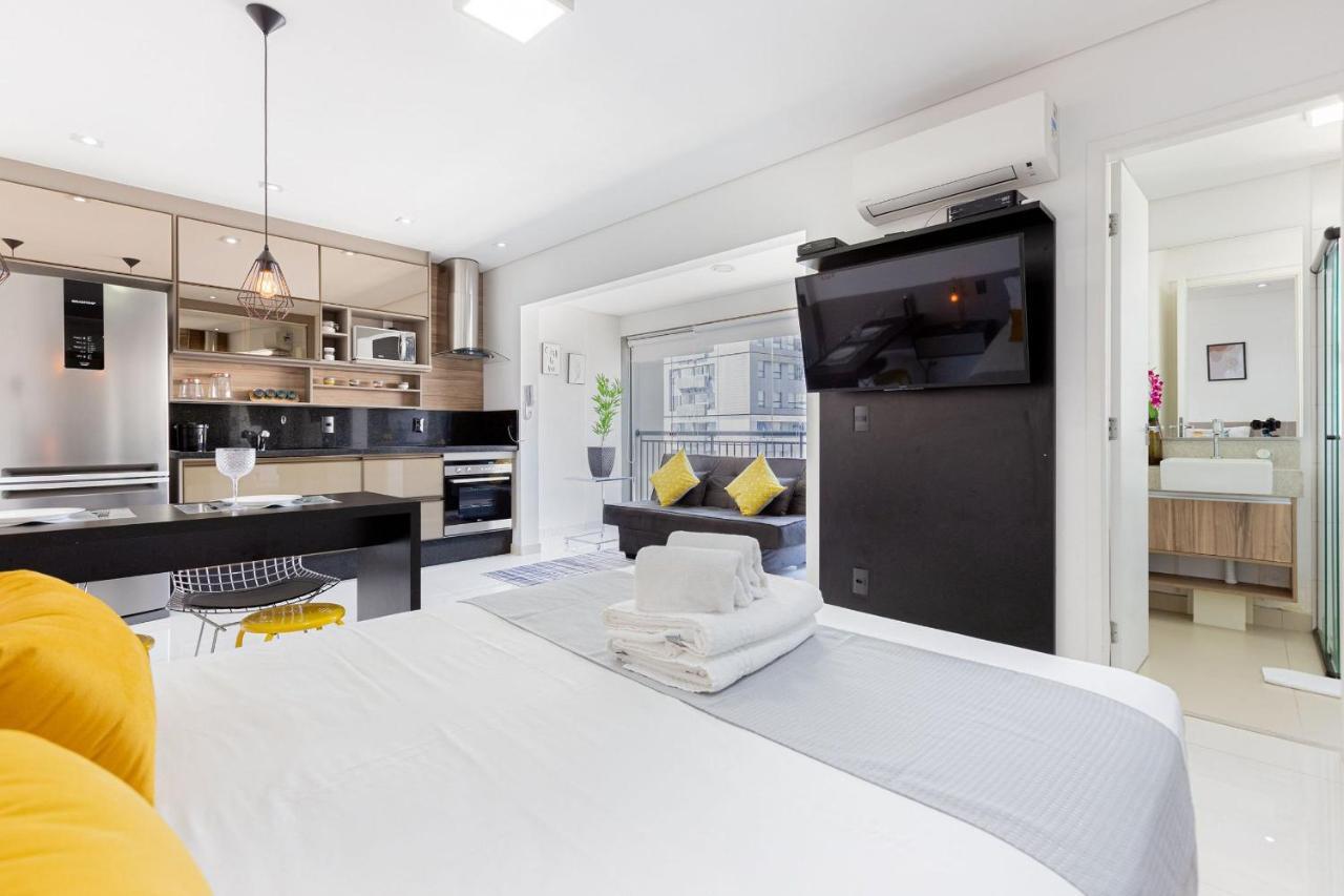 Easy Star - Studio Amplo E Confortavel No Campo Belo - Np01G Appartement São Paulo Buitenkant foto